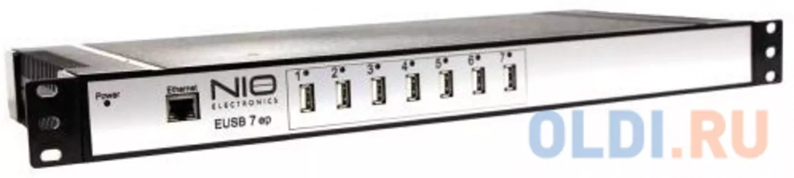 Концентратор USB Type A Nio-Electronics NIO-EUSB 7EP 7 x USB 2.0 RJ-45 черный