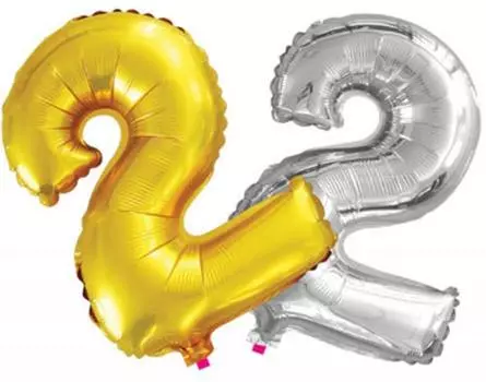 Шар Action! Цифра "2" 1 шт 35 ассорти API0202