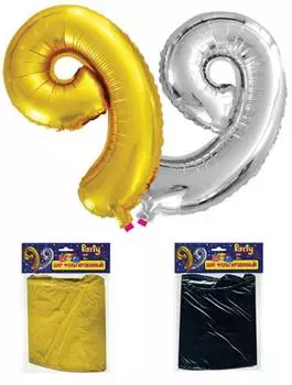 Шар Action! Цифра "9" 1 шт 35 ассорти API0209