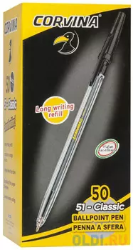 Шариковая ручка CARIOCA Corvina 51 40383/01/28311 черный 0.7 мм