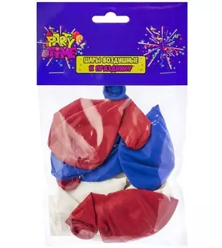 Шары 10шт Action! Триколор, 30см API0187/M