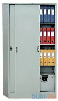 Шкаф металлический офисный купе ПРАКТИК "АМТ-1891", 1830х915х458 мм, 48 кг, 3 полки, разборный, AMТ-1891