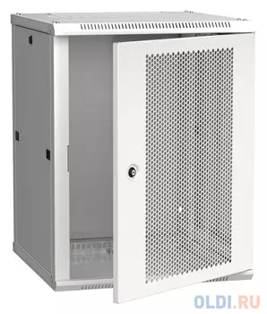 Шкаф монтажный ITK Linea W (LWR3-15U66-PF) настенный 15U 600x450мм пер.дв.перфор. 90кг серый 500мм 200град. 770мм IP00 IK10 сталь