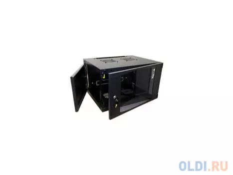 Шкаф настенный 6U Lanmaster TWT-CBWNG-6U-6X6-BK 550x600mm черный 60кг
