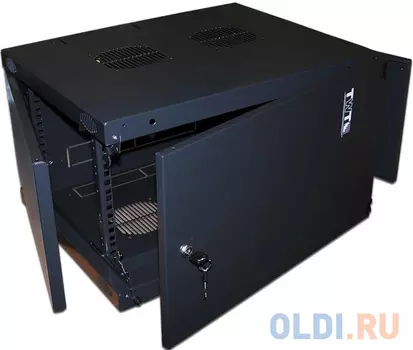 Шкаф настенный Next, 6U 550x450, металлическая дверь, черный