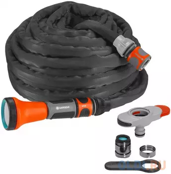 Шланг Gardena Liano 1/2" 10м поливочный черный/оранжевый (18427-20.000.00)