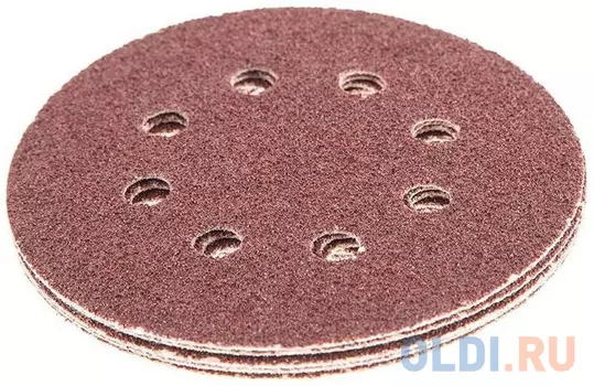 Шлиф. круг самосцепл. Hammer Flex 214-002 Д125мм 8отв. Р 60, набор 5 шт