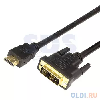 Шнур HDMI - DVI-D gold 5М с фильтрами REXANT