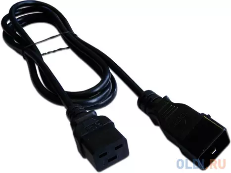 Шнур питания C19-C20, 3х1.5, 220В, 16А, черный, 2 метра