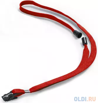 Шнур текстильный для бейджей Durable длина 44см красный цена за 1 шт