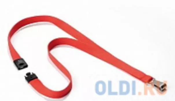 Шнур текстильный с металлическим карабином и замком, 1,5х 44 см, коралловый, цена за 1 шт