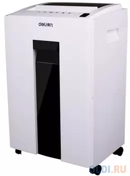 Шредер Deli 9953 белый (секр.P-5)/фрагменты/8лист./23лтр./скрепки/скобы/пл.карты/CD