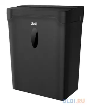 Шредер Deli ET015 черный (секр.P-4) фрагменты 5лист. 10лтр. пл.карты
