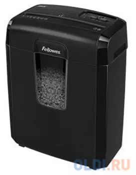 Шредер Fellowes Microshred 8MC, DIN P-4/P-5, 3х10мм, 8лст., 14лтр.,уничт.: скобы, пл.карты