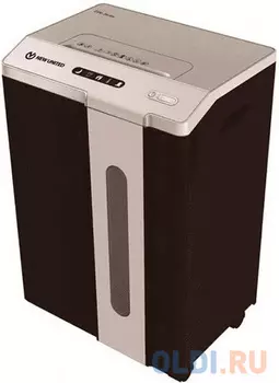 Шредер New United Etalon ET-15M серый (секр.P-5)/перекрестный/15лист./25.6лтр./скрепки/скобы/пл.карты/CD