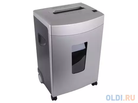 Шредер Office Kit S220 2x9 (DIN P-5 O-1 T-5 E-2) фрагмент 2x9мм,14 листов,32 литра,Уничт.скобы,скрепки,пл.карты,CD