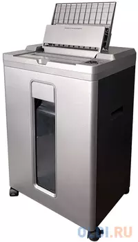 Шредер Office Kit SA200 (1,9х10) серый/черный с автоподачей (секр.P-5) фрагменты 200лист. 23лтр. пл.карты