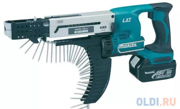 Шуруповерт аккумуляторный MAKITA DFR750RFE 18В 2х3Ач LI-ION 4000об/м 1/4 2.3кг кейс