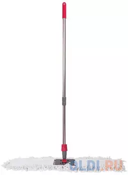 Швабра-рамка 80 см, телескопический черенок из нержавеющей стали 125 см, резьба 2,2 см/черенки типа A, хлопок, ЛАЙМА, 603604