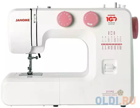 Швейная машина Janome 311PG белый/розовый