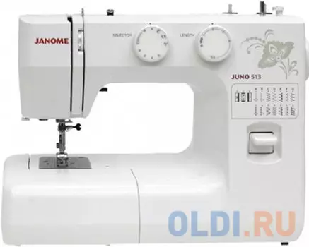 Швейная машина Janome Juno 513 белый/цветы