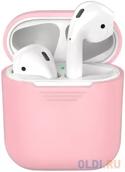 Силиконовый чехол для AirPods, розовый, Deppa