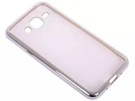 Силиконовый чехол с рамкой для Samsung Galaxy J3 (2016) DF sCase-28 (silver)