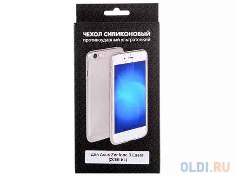 Силиконовый супертонкий чехол для Asus ZenFone 3 Laser (ZC551KL) DF aCase-28