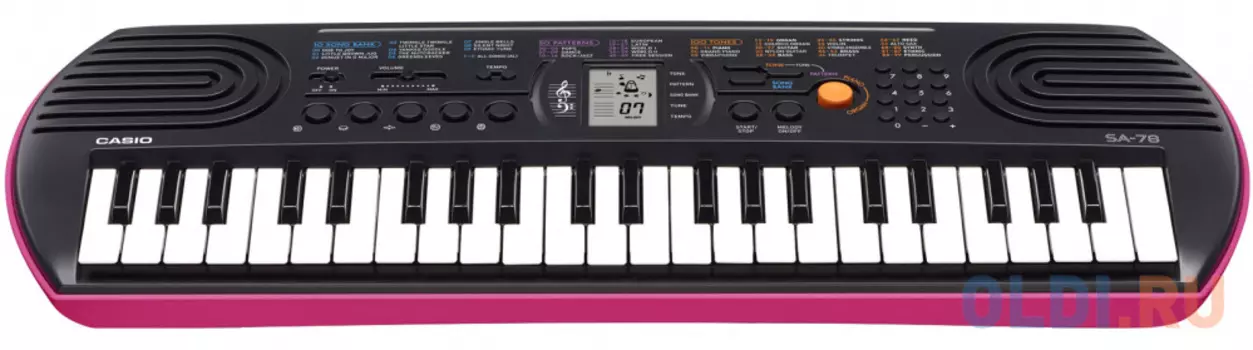 Синтезатор Casio SA-78 44 мини-клавиши 5 ударных пэдов розовый