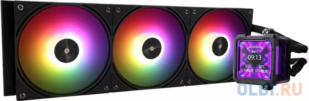 Система водяного охлаждения Thermalright Frozen Warframe PRO 360 ARGB Soc-AM5/AM4/1200/1700/1851 черный 4-pin 29.8dB Al LCD Ret (F-WFRAME-PRO-360-BL-A