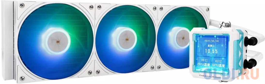 Система водяного охлаждения Thermalright Frozen Warframe PRO 360 ARGB Soc-AM5/AM4/1200/1700/1851 белый 4-pin 29.8dB Al LCD Ret (F-WFRAME-PRO-360-WH-AR