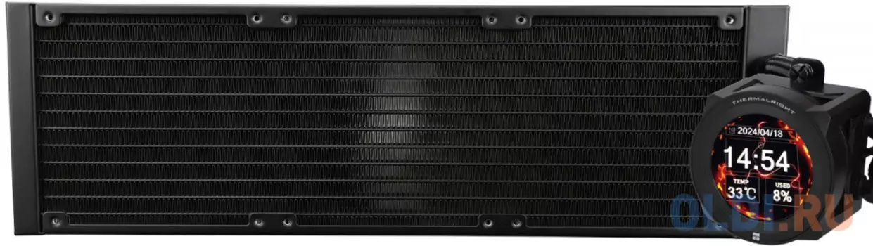 Система жидкостного охлаждения Thermalright Core Vision 360 Black X, радиатор 360 мм, без вентиляторов, черная, ЖК экран