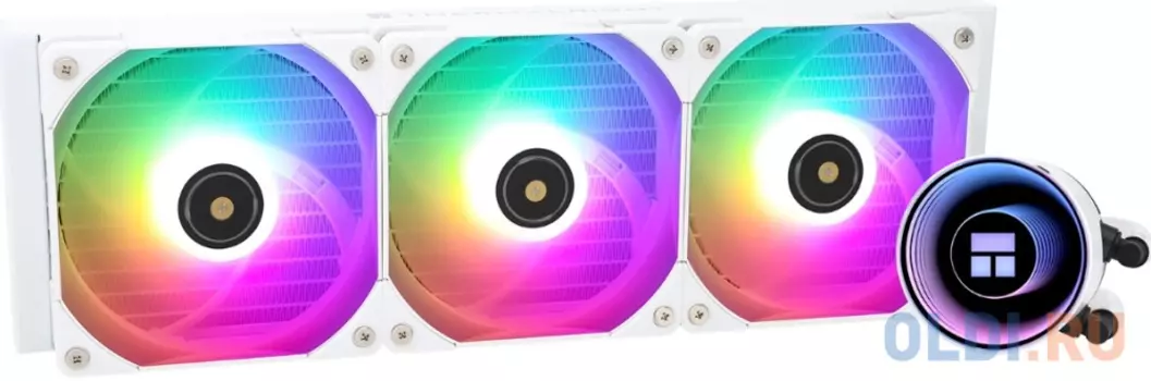 Система жидкостного охлаждения Thermalright Frozen Notte 360 White ARGB V2, радиатор 360 мм, 2000 об/мин, 28 дБА, PWM, белый, ARGB подсветка