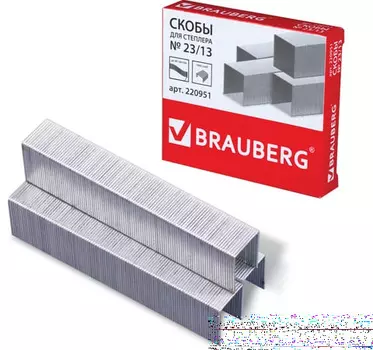 Скобы для степлера BRAUBERG №23/13 1000 шт