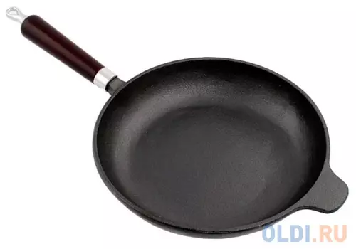 СКОВОРОДА ЧУГУННАЯ 28 СМ РУЧКА ДЕРЕВ. (1/4) "MALLONY" CIF28-W