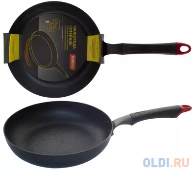 СКОВОРОДА-СОТЕЙНИК АНТИПРИГАРН. "FORZA" 24 СМ (1/10) "MALLONY" MSP-24