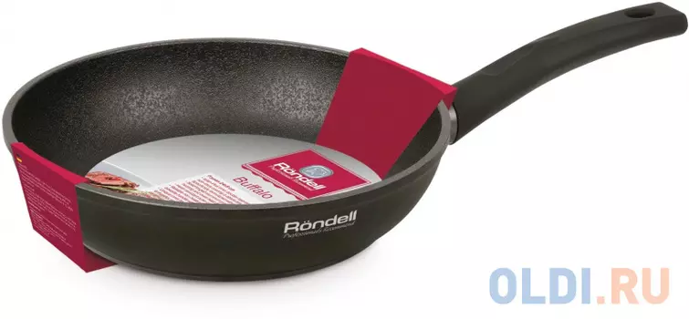 Сковорода Rondell Buffalo RDA-1541 круглая 20см покрытие: Xylan Plus ручка несъемная (без крышки) черный