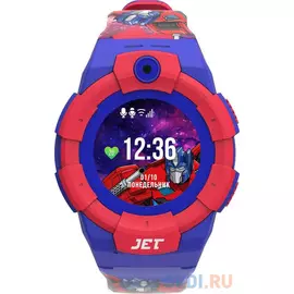 Смарт-часы Jet Kid Optimus Prime 45мм 1.44" TFT синий/красный