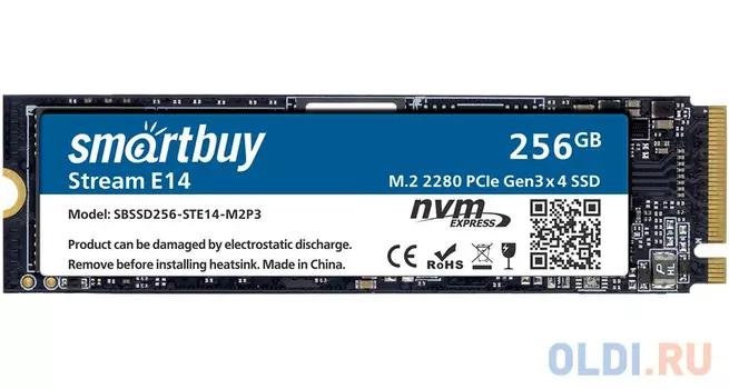 SSD накопитель Smart Buy Stream E14 256 Gb PCI-E 3.0 x4