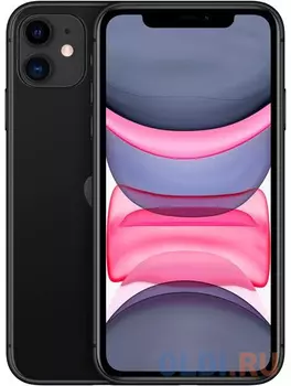 Смартфон Apple A2221 iPhone 11 128Gb 4Gb черный моноблок 3G 4G 2Sim 6.1" 828x1792 iPhone iOS 15 12Mpix 802.11 a/b/g/n/ac/ax NFC GPS GSM900/1800 G