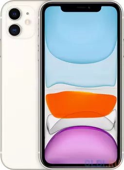 Смартфон Apple A2221 iPhone 11 128Gb 4Gb белый моноблок 3G 4G 6.1" 828x1792 iOS 15 12Mpix 802.11 a/b/g/n/ac/ax NFC GPS GSM900/1800 GSM1900 TouchS