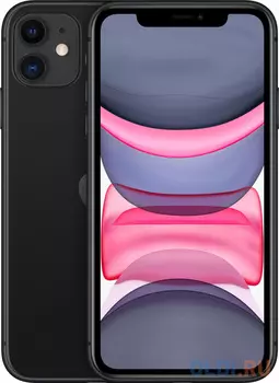 Смартфон Apple A2221 iPhone 11 128Gb 4Gb черный моноблок 3G 4G 6.1" 828x1792 iOS 15 12Mpix 802.11 a/b/g/n/ac/ax NFC GPS GSM900/1800 GSM1900 Touch