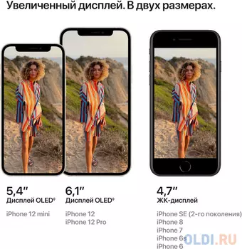 Смартфон Apple A2403 iPhone 12 128Gb 4Gb синий моноблок 3G 4G 1Sim 6.1" 1170x2532 iOS 15 12Mpix 802.11 a/b/g/n/ac/ax NFC GPS GSM900/1800 GSM1900