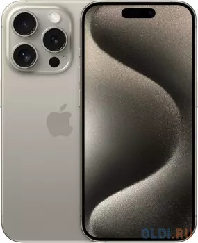 Смартфон APPLE iPhone 15 Pro/128 Гб RAM 8Гб титановый/Наличие 3G/LTE/Наличие 4G/5G/eSIM + nano SIM MTQF3CH/A