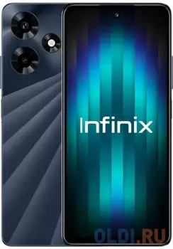 Смартфон Infinix X6831 Hot 30 128Gb 8Gb черный моноблок 3G 4G 2Sim 6.78" 1080x2460 Android 13 50Mpix 802.11 a/b/g/n/ac NFC GPS GSM900/1800 GSM190