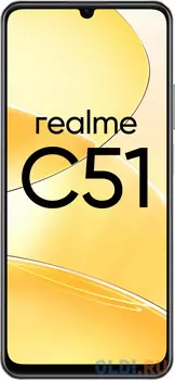 Смартфон Realme RMX3830 C51 128Gb 4Gb черный моноблок 3G 4G 2Sim 6.74" 720x1600 Android 13 50Mpix 802.11 a/b/g/n/ac NFC GPS GSM900/1800 GSM1900 T