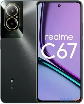 Смартфон Realme RMX3890 C67 128Gb 6Gb черный моноблок 3G 4G 2Sim 6.72" 1080x2400 Android 14 108Mpix 802.11 a/b/g/n/ac NFC GPS GSM900/1800 GSM1900