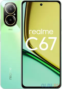 Смартфон Realme RMX3890 C67 256Gb 8Gb зеленый моноблок 3G 4G 2Sim 6.72" 1080x2400 Android 14 108Mpix 802.11 a/b/g/n/ac NFC GPS GSM900/1800 GSM190
