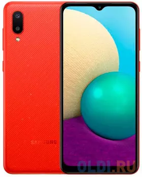 Смартфон Samsung SM-A022 Galaxy A02 32Gb 2Gb красный моноблок 3G 4G 6.5" 720x1600 Android 10 13Mpix 802.11 b/g/n GPS GSM900/1800 GSM1900 TouchSc