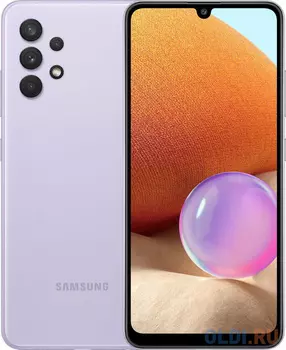 Смартфон Samsung SM-A325F Galaxy A32 64Gb 4Gb лаванда моноблок 3G 4G 2Sim 6.4" 1080x2400 Android 11 64Mpix 802.11 b/g/n/ac NFC GPS GSM900/1800 GS